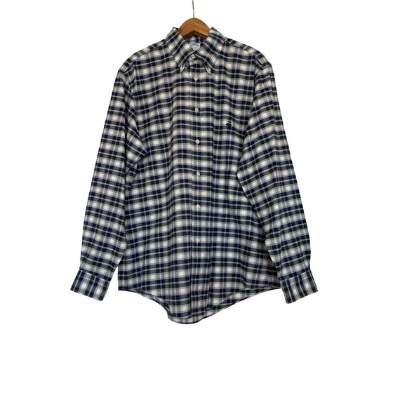 Brooks Brothers Other - Brooks Brothers Regent Non-Iron Supima Cotton Plaid Shirt Mens Large Navy Green